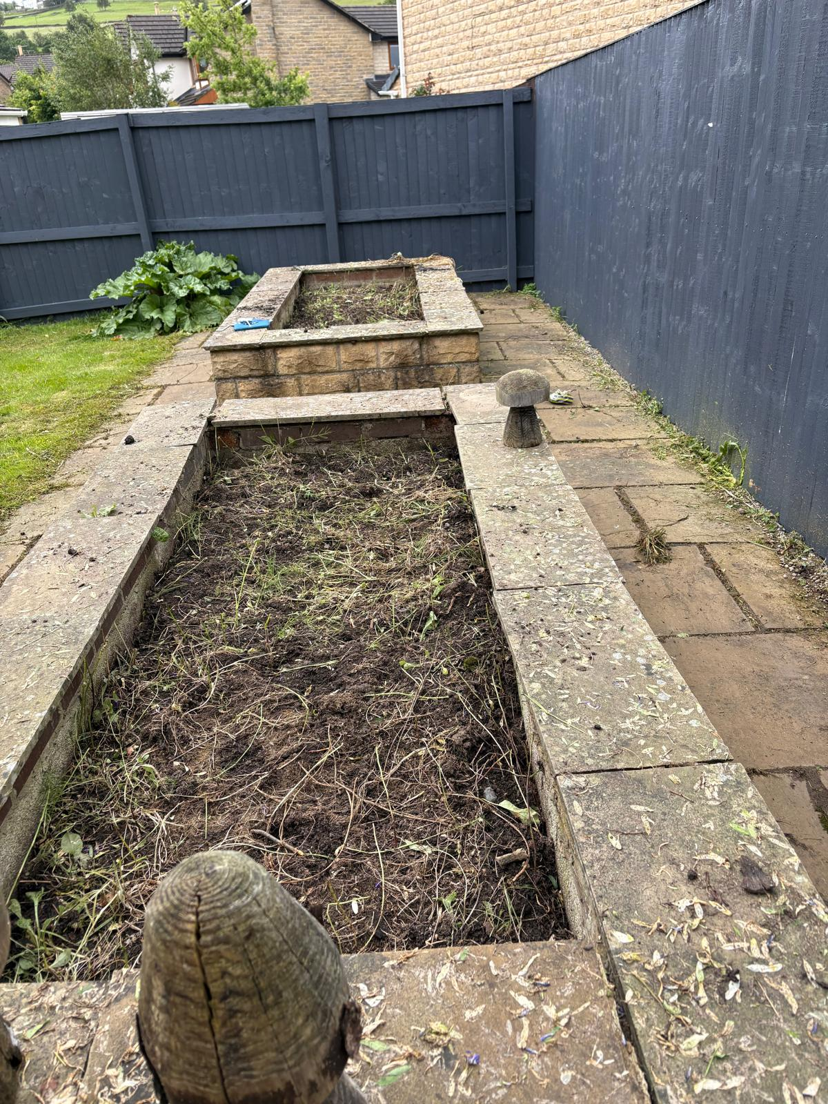 Garden bed after clearance